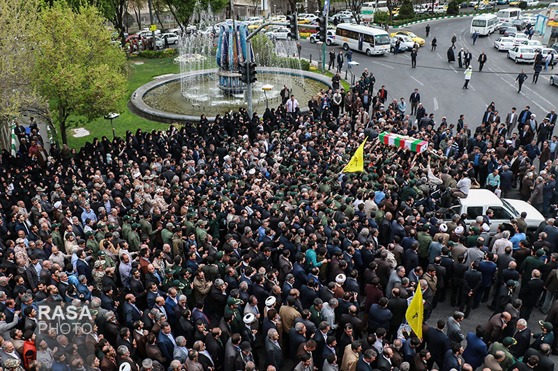 Iranians Bid Farewell to Military Advisers Martyred in Israel