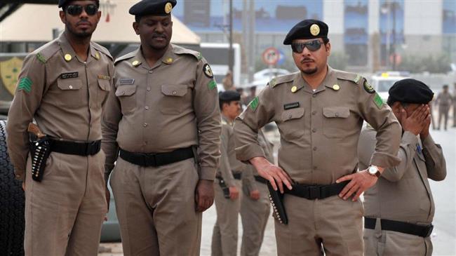 This file picture shows Saudi Arabian police officers in Riyadh. (Photo by Reuters)
