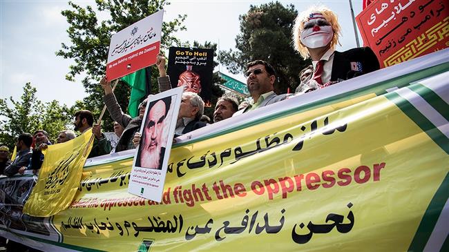 Iranian protesters condemn Israel