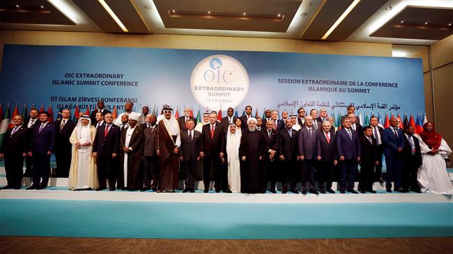 Leaders and representatives of the Organization of Islamic Cooperation (OIC) member states pose for a group photo during an extraordinary meeting in Istanbul, Turkey, May 18, 2018. (Photo by Reuters)
