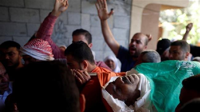 Mourners carry the body of a Palestinian, who was killed during a protest at the fence between the Gaza Strip and occupied territories, during his funeral in the central Gaza Strip on May 16, 2018. (Photo by Reuters)
