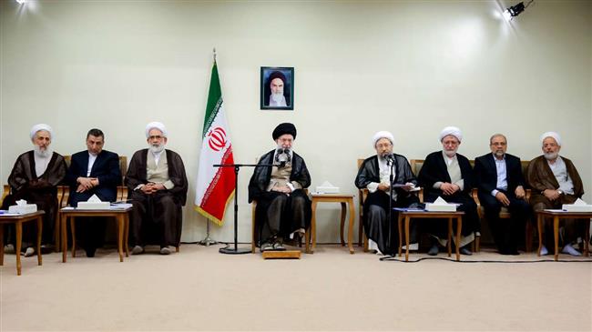 Leader of the Islamic Revolution Ayatollah Seyyed Ali Khamenei addresses authorities of Iran