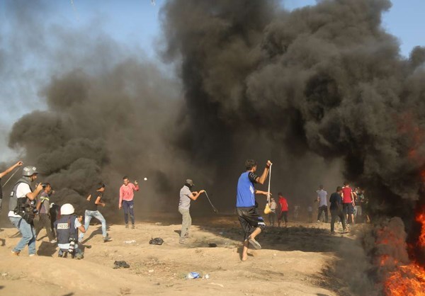 Palestinian Protesters in Gaza