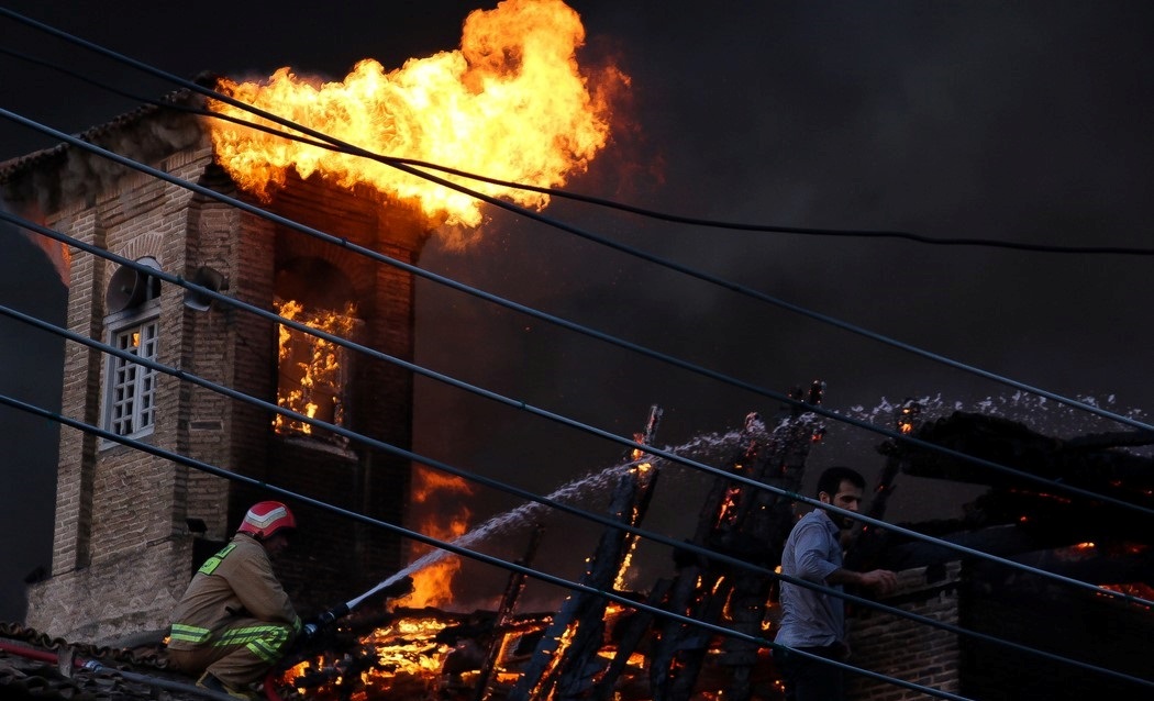 آتش سوزی مسجد جامع ساری