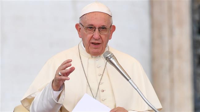 Pope Francis delivers his speech to International pilgrimage of ministrants at St Peter