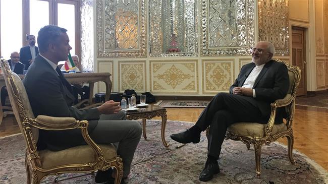 This photo by CNN shows Iranian Foreign Minister Mohammad Javad Zarif talking to the US television channel.
