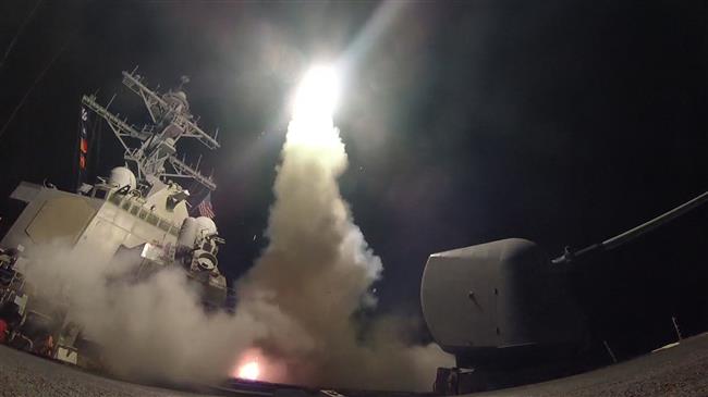 USS Porter (DDG-78) conducts strike operations while in the Mediterranean Sea, April 7, 2017.