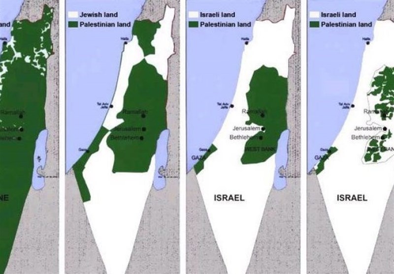 نقشه اشغال سرزمین های فلسطینی از سوی صهیونیست ها در گذر زمان