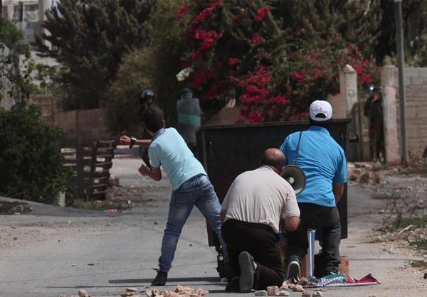 Israeli Soldiers Clash with Palestinian Protesters in West Bank City of Nablus 