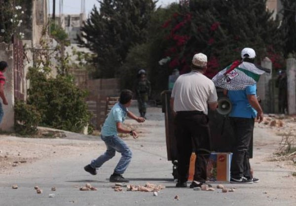 Israeli Soldiers Clash with Palestinian Protesters in West Bank City of Nablus 