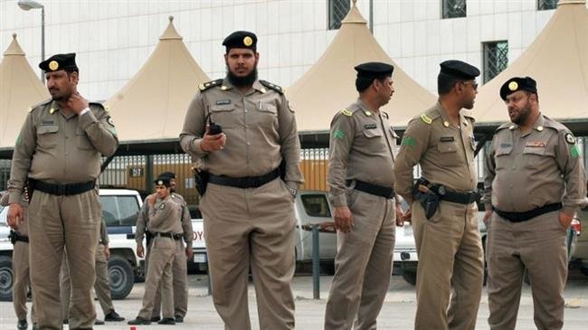 This file picture shows Saudi police officers in Riyadh. (Photo by Reuters)
