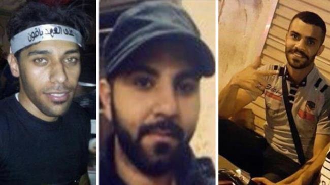 (L-R) Slain Saudi activists Mohamed Hassan Ahmad al- Zayed, Moufeed Hamza Ali al-Alwan and Khalil Ibrahim Hassan al-Muslim (file photo)
