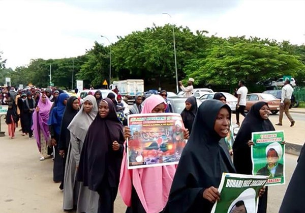 Nigerian Muslims Protests in Abuja Demanding Release of Leader 