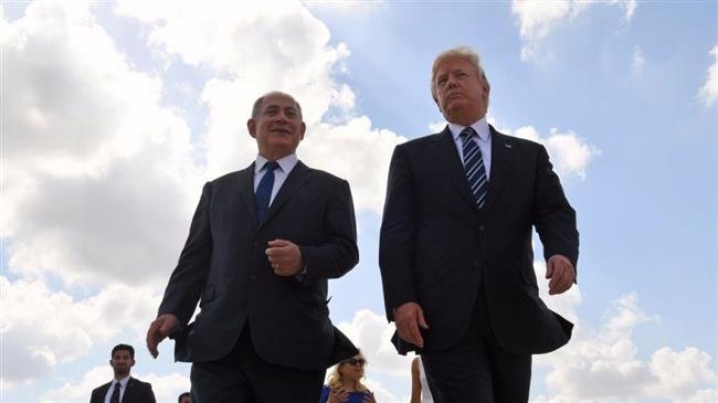 US President Donald Trump (right) and Prime Minister Benjamin Netanyahu
