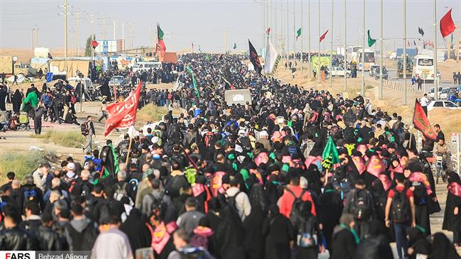 Millions of Muslims are heading to Karbala for Arba’een, the anniversary of the 40th day following the martyrdom of the third Shia Imam, Imam Hussein and his companions. (Photo by Fars)
