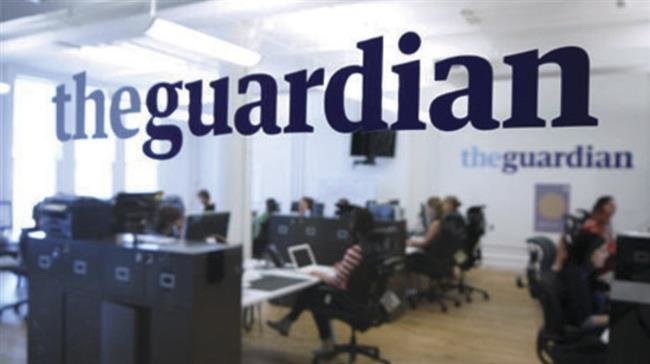 File photo shows a view to an office of the Guardian newspaper.
