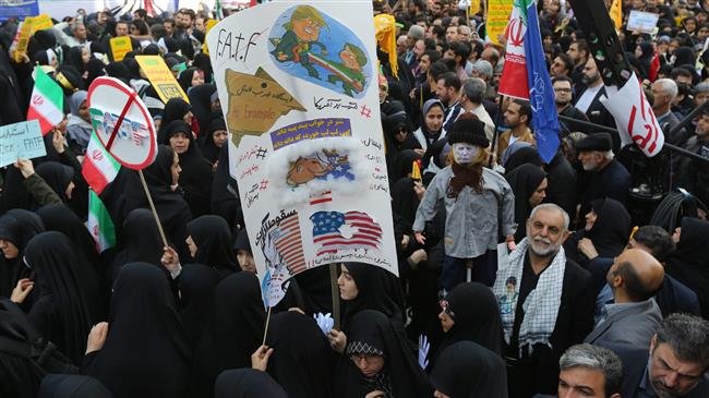 Iranians defy US sanctions through annual demos