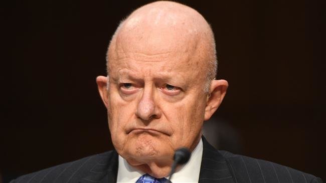 This file photo taken on May 08, 2017 shows former Director of National Intelligence James Clapper preparing to testify before the US Senate Judiciary Committee on Capitol Hill in Washington, DC. (Photo by AFP)

