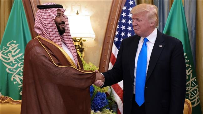 In this file photo taken on May 20, 2017, US President Donald Trump (R) and Saudi Deputy Crown Prince Mohammad bin Salman al-Saud take part in a bilateral meeting in Riyadh. (Photo by AFP)

