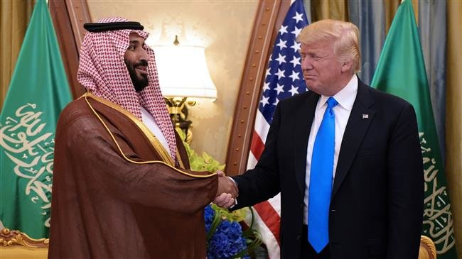 In this file photo taken on May 20, 2017 US President Donald Trump (R) and Saudi Deputy Crown Prince Mohammad bin Salman al-Saud take part in a bilateral meeting in Riyadh. (Photo by AFP)
