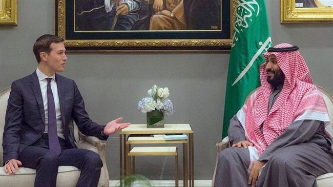 Senior White House adviser Jared Kushner and Saudi crown prince Mohammed bin Salman meet in Washington, DC, on March 20, 2018. (Photo by DPA)
