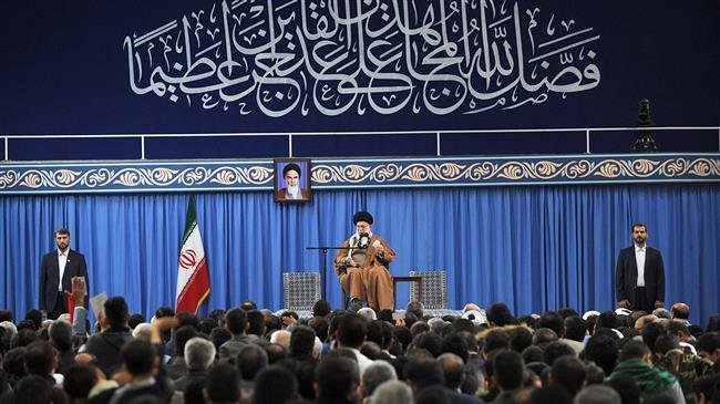 Leader of the Islamic Revolution Ayatollah Seyyed Ali Khamenei receives families of Iranian martyrs in Tehran, December 12, 2018. (Photo by leader.ir)
