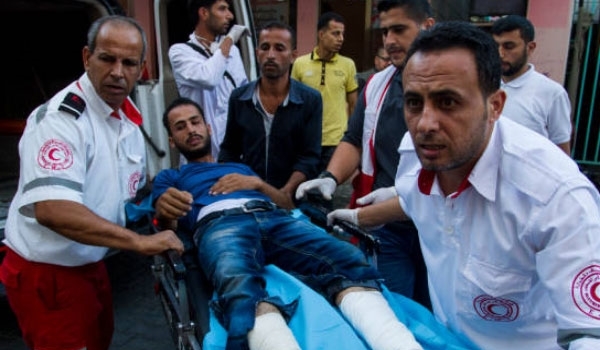 Palestinian Wounded by Israeli Forces