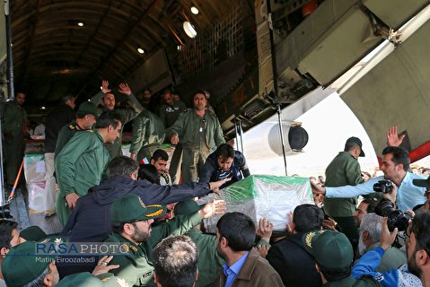 The arrival of the bodies of the 27 martyrs from the terrorist attack in Khash-Zahedan road to Isfahan