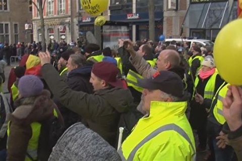 Yellow Vest protesters rally on 12th weekend of anti-govt. demos in France