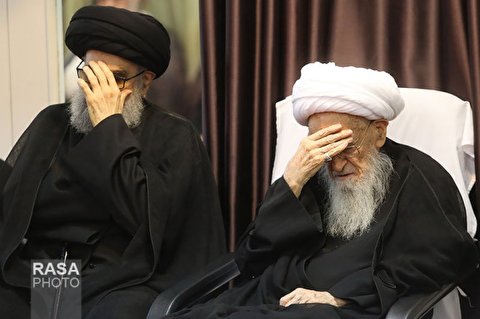 Mourning ceremonies for Imam Ja’far al-Sadiq held at the offices of the sources of ‎emulation in Qom