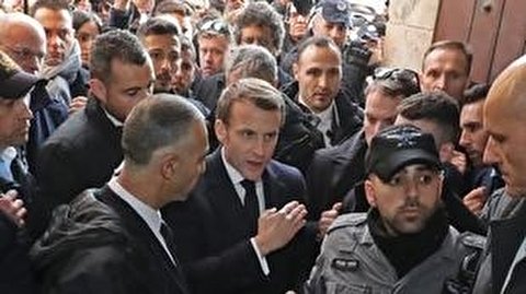 Macron faces off with Israeli forces at Jerusalem al-Quds church
