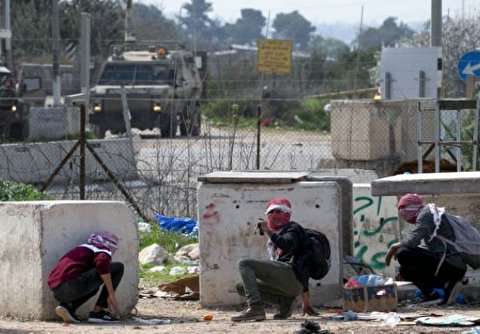 Israeli Soldiers Clash with Palestinian Protesters Near Israeli Separation Wall in Tulkarm