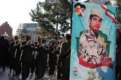 پیکر مطهر شهید مدافع وطن در خضری دشت بیاض آرام گرفت