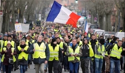 حضور جلیقه زردها در خیابان های فرانسه در شصت و دومین شنبه سیاه