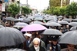 راهپیمایی نوشهری ها در محکومیت اقدامات اغتشاشگران