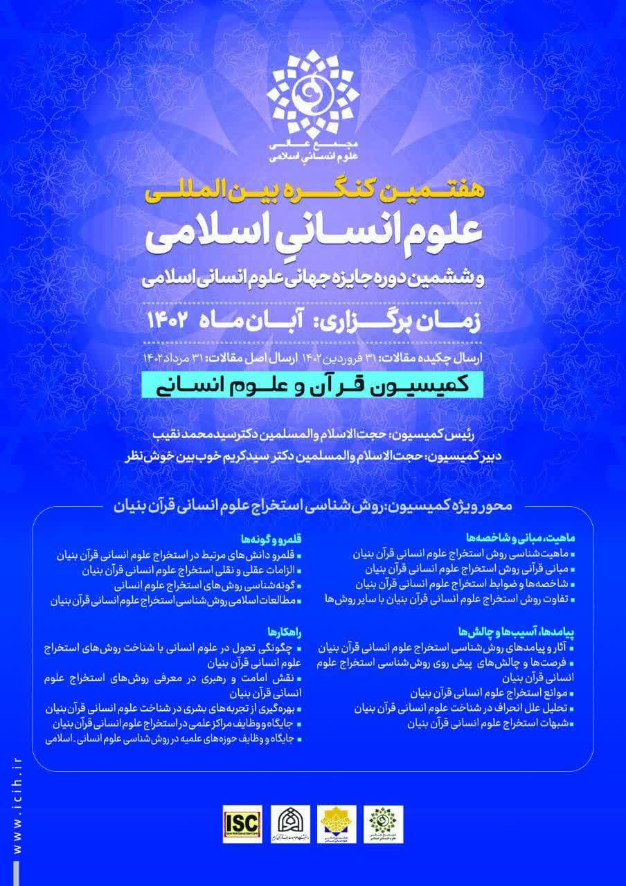 هفتمین کنگره بین المللی علوم انسانی اسلامی برگزار می شود