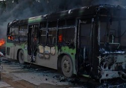 دستگیری عامل به آتش کشیدن اتوبوس شهرداری در ساوه