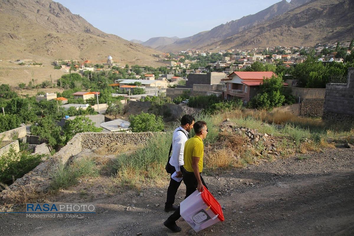 صندوق سیار اخذ رای در روستا های قم