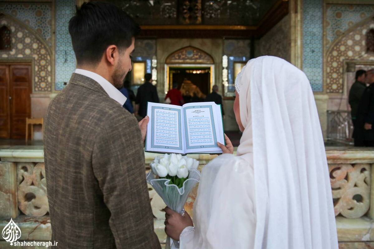 عقد ازدواج ۱۷ زوج جوان در حرم مطهر، به‌مناسبت ولادت باسعادت حضرت علی