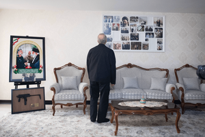 دیدار لاریجانی با خانواده‌ شهیدان حاجی‌زاده و باقری + تصاویر