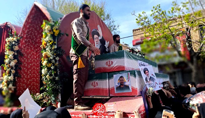 گزارش تصویری تشییع شهدای حملات دشمن امریکایی- صهیونی در کاشان