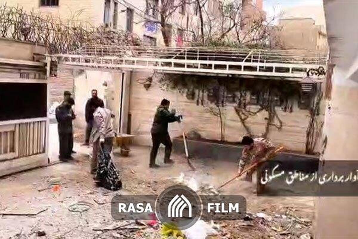 امداد رسانی طلاب به حادثه دیدگان جنگ