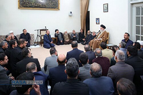 عزاداری روز شهادت حضرت امام جعفر صادق (علیه‌السلام) با حضور رهبر انقلاب