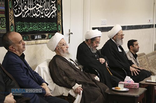 عزاداری روز تاسوعای حسینی (ع) در بیت حضرت آیت الله مکارم شیرازی
