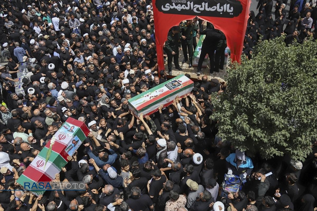 تشییع ۴ شهید حمله رژیم صهیونیستی در قم