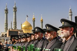 دسته عزای خادمان و زائران در سالروز رحلت حضرت معصومه (سلام‌الله‌علیها)