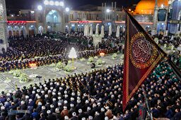 آیین شمعدان گردانی در شام رحلت بانوی کرامت (س)