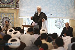 حضور حضرت آیت الله مکارم شیرازی در جمع طلاب، اساتید و مدیران مراکز تحت اشراف ایشان