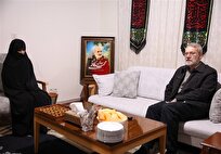 دیدار لاریجانی با خانواده شهید کاظمی
