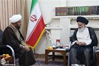 دیدار تولیت آستان مقدس شاهچراغ با رئیس جامعه مدرسین حوزه علمیه قم